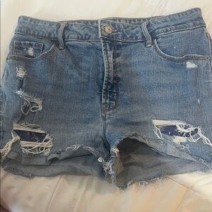 Old Navy Distressed Blue Denim Shorts